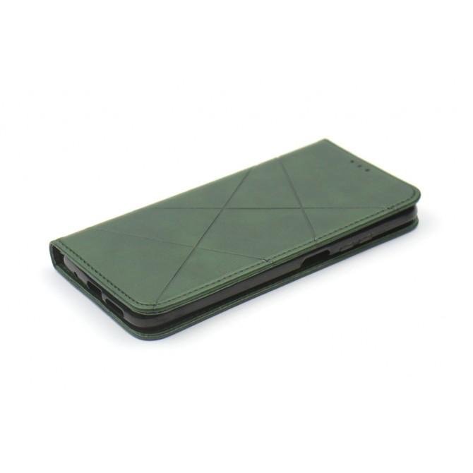 Чехол-книжка Lines Leather for Xiaomi Poco M3/ Redmi 9T Green-1