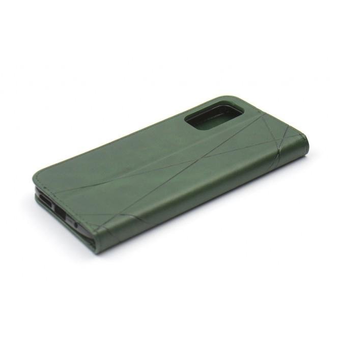 Чехол-книжка Lines Leather for Xiaomi Poco M3/ Redmi 9T Green-2