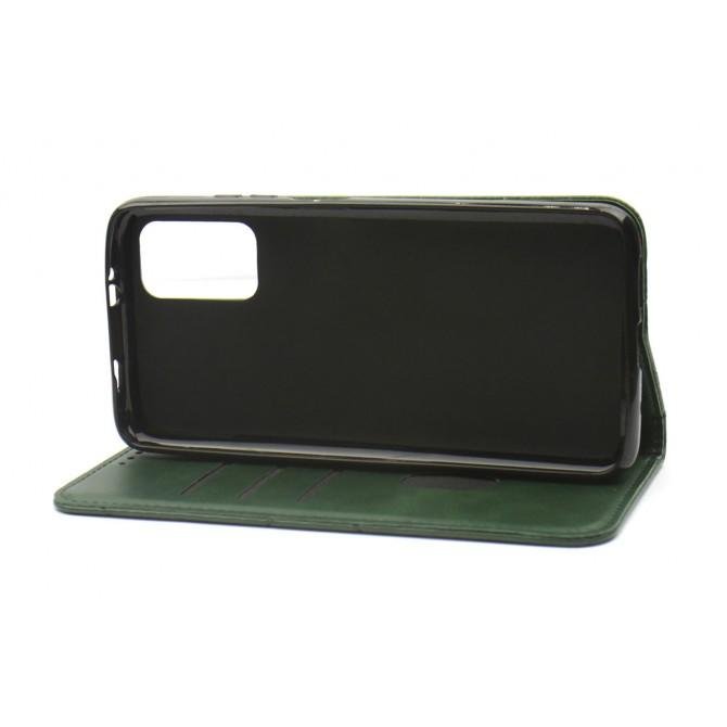 Чехол-книжка Lines Leather for Xiaomi Poco M3/ Redmi 9T Green-3
