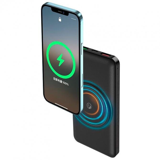 Додаткова батарея XO PR128 10000 mAh PD20W + QC 3.0 22.5W + Wireless 15W Black-1