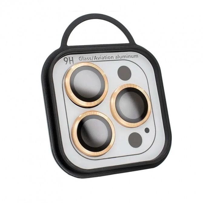 Захисне скло на камеру Metal Classic (в упак.) для Apple iPhone 16 Pro /16 Pro Max Золотий