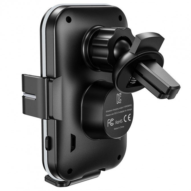 Автодержатель Hoco CA80 Black (Wireless Charger)-1