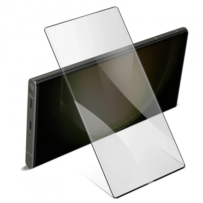 Защитное стекло для SAMSUNG Galaxy S23 Ultra Full Glue (0.25 мм, 2.5D, черное) ЛЮКС-1