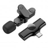 Микрофон Borofone BFK12 Trophy lavalier wireless digital iP-Type-C Черный
