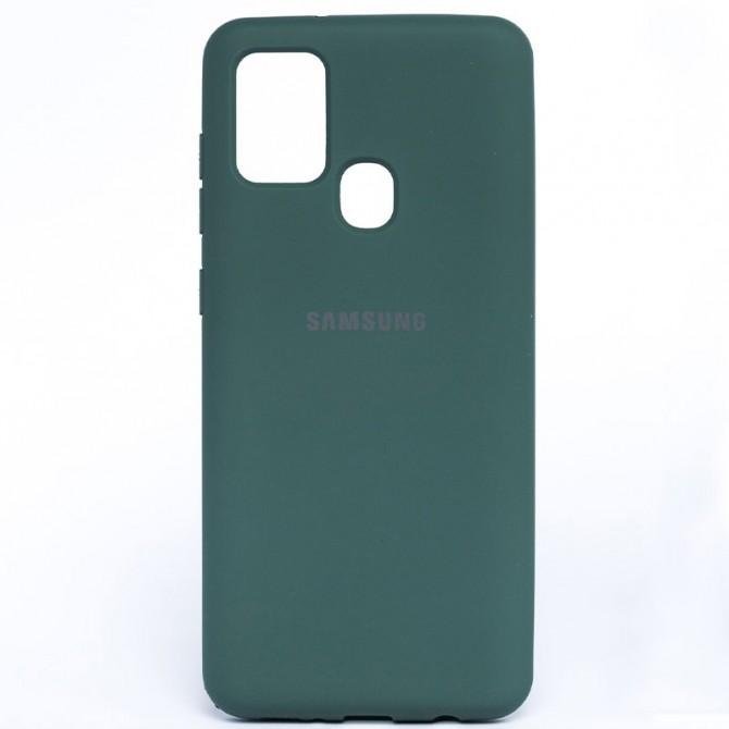 Чехол Original Soft Case Samsung A217 Galaxy A21s Темно Зеленый FULL