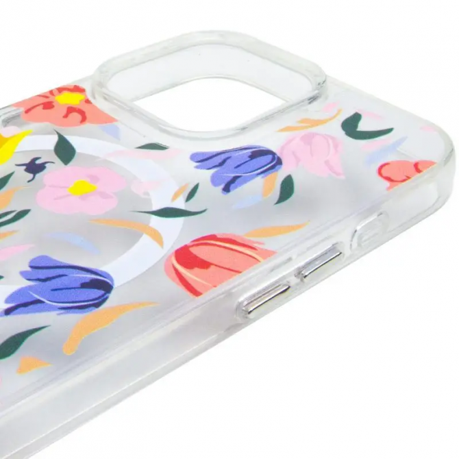 Чехол TPU+PC Clear Garden with MagSafe для Apple iPhone 16 Pro Max (6.9") (Tropical Art)-3