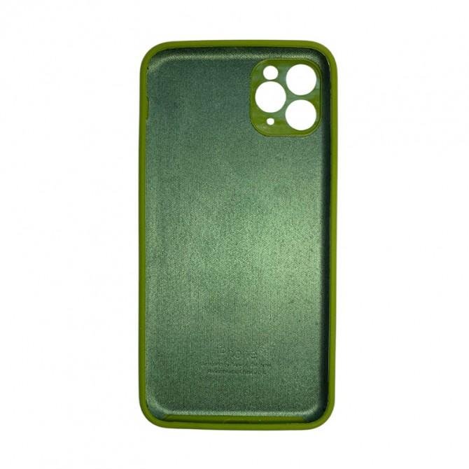 Силиконовый чехол для iPhone 11 Pro Max Хаки FULL (SQUARE SHAPE)-1