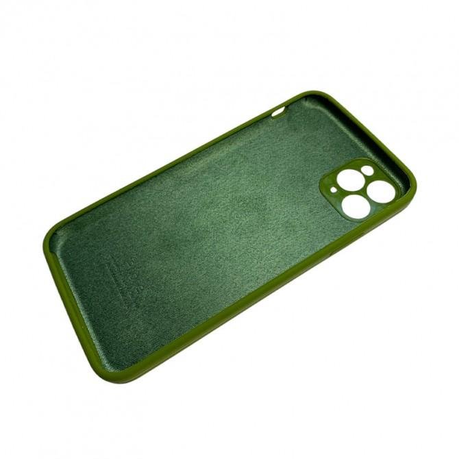 Силиконовый чехол для iPhone 11 Pro Max Хаки FULL (SQUARE SHAPE)-2