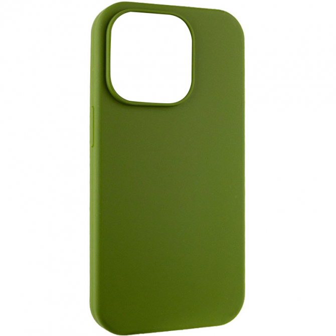 Силіконовий чохол для iPhone 15 Pro Max Dark Olive FULL (NO LOGO)-2