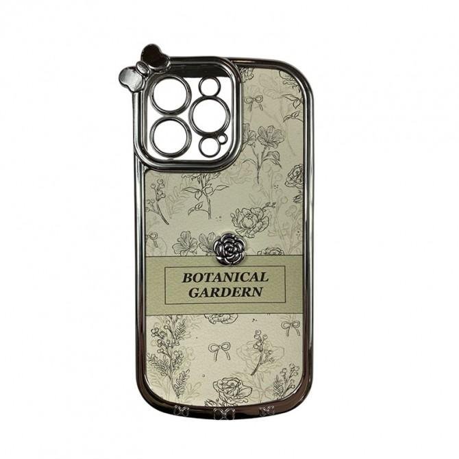 Чохол Botanical Garden series for iPhone 13 Pro White/grey