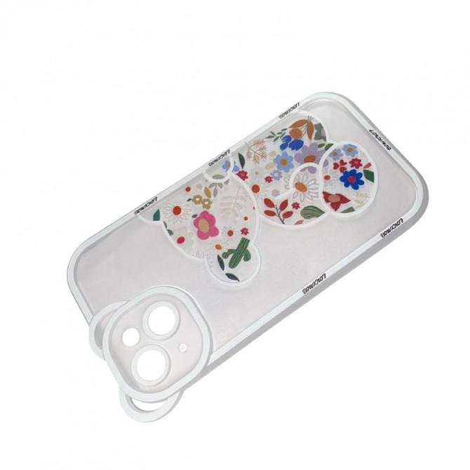 Чохол Spring Spirit series for iPhone 13 Flowered Bear Clear-2