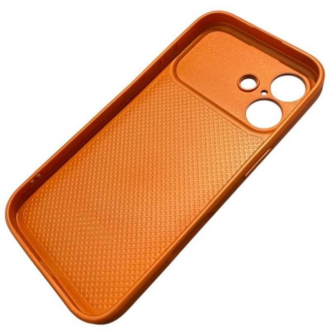 Накладка PC+Leather для iPhone 15 Plus Помаранчевий-4