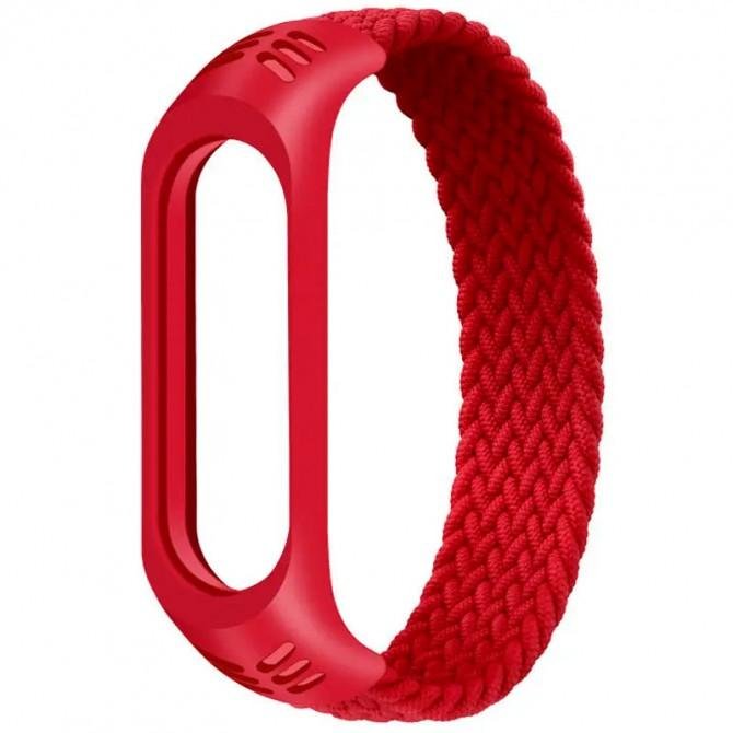Браслет для Mi Band 3/4/5/6 Tissue design red