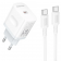 Мережевий зарядний пристрій 1Type-C Borofone BA99A PD20W White + Type-C to Type-C