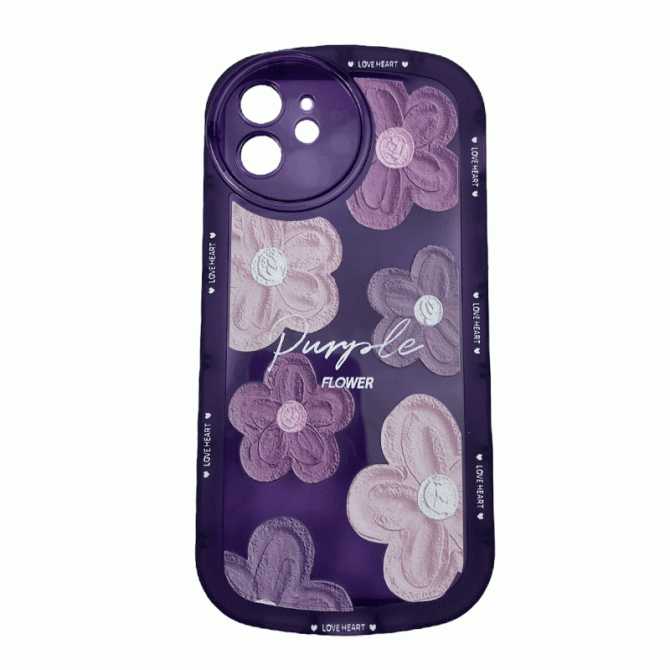 Чохол Flower Boom series for iPhone 12 Purple