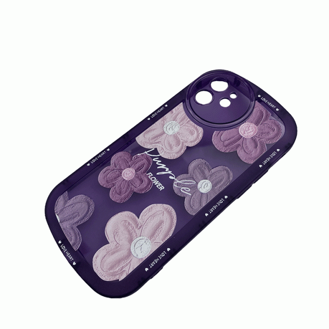 Чохол Flower Boom series for iPhone 12 Purple-2