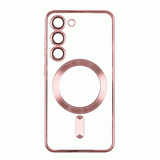 Силиконовый чехол SHINING with MagSafe для Samsung Galaxy S21 FE Rose Gold