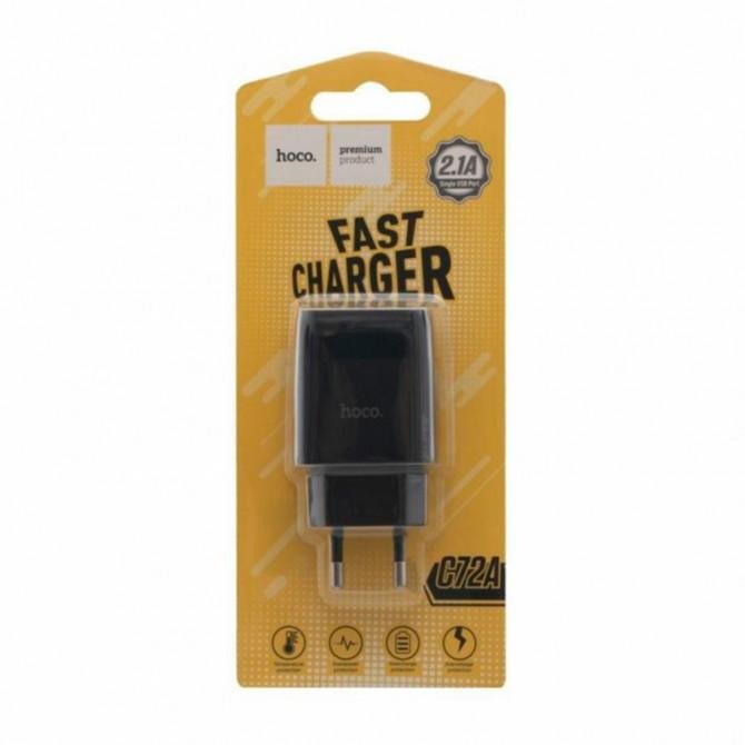 МЗП 1USB Hoco C72A Black (2.1A)-1