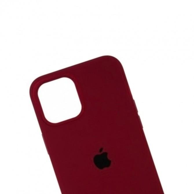Оригінальний силіконовий чохол для iPhone 12 /12 Pro Марсала FULL-2