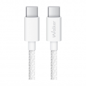 Кабель USB WALKER C585 Type-C to Type-C 60W 1m white 
