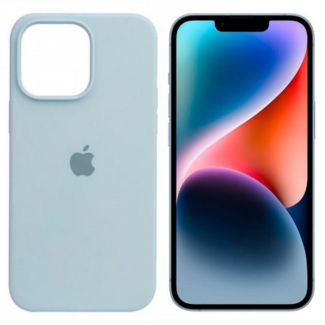 Оригинальный силиконовый чехол для iPhone 14 Sky Blue FULL-1