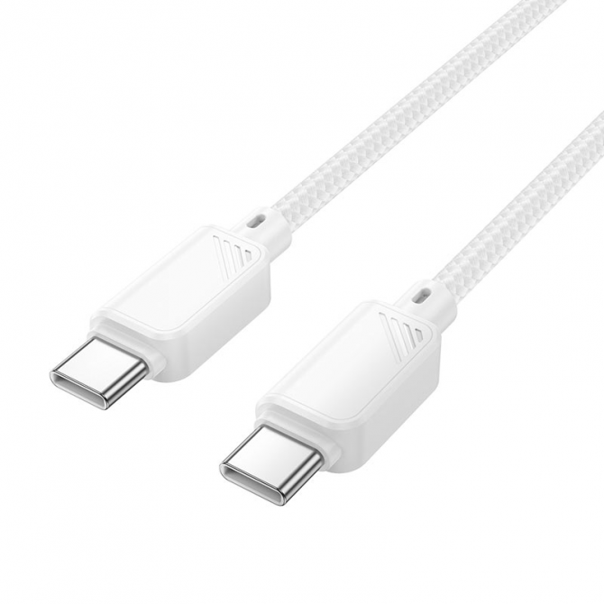 Кабель Hoco X113 Type-C to Type-C 60W White 1m