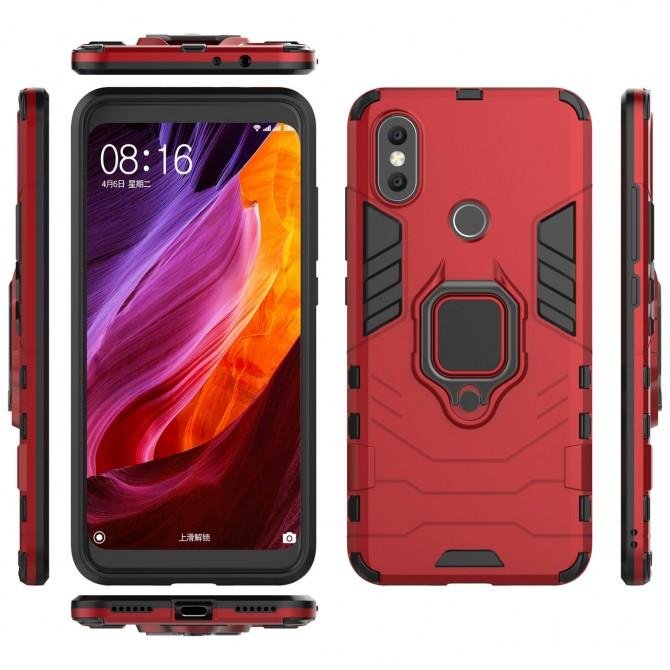 HONOR Hard Defence Series Huawei Y7 2019 Red (with magnet)-2