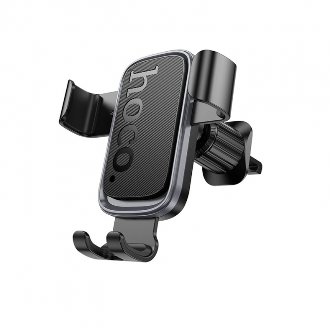 Автодержатель Hoco H80 Vista gravity car holder(air outlet) black metal grey