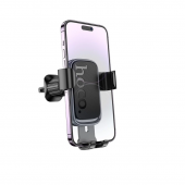 Автодержатель Hoco H80 Vista gravity car holder(air outlet) black metal grey