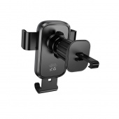 Автодержатель Hoco H80 Vista gravity car holder(air outlet) black metal grey