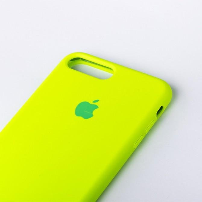 Оригинальный силиконовый чехол для iPhone 7/8 Неоново Зеленый FULL-3