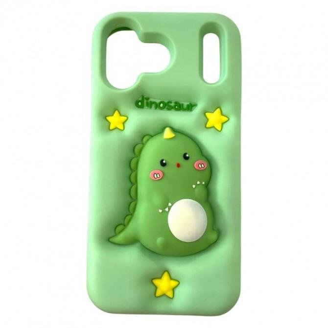 Чехол 3D Dino series for iPhone 17 Pro Max Green