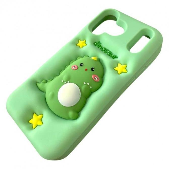 Чехол 3D Dino series for iPhone 17 Pro Max Green-1
