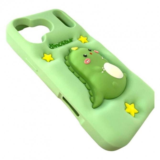 Чехол 3D Dino series for iPhone 17 Pro Green-2