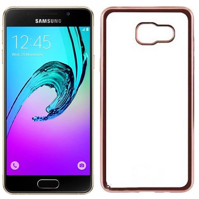 Чехол Electroplating TPU case для Samsung A710 pink