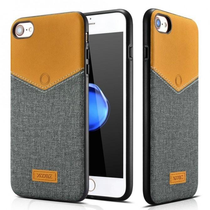 Чохол Xoomz V-Neck PU Series для iPhone 7 (xip 718) Сірий-1