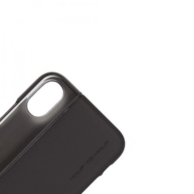 Чохол Baseus Half to Half Series для iPhone X Чорний/Прозорий-5