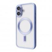 Силиконовый чехол SHINING with MagSafe для iPhone 17 Голубой
