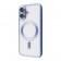 Силиконовый чехол SHINING with MagSafe для iPhone 17 Голубой