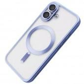 Силиконовый чехол SHINING with MagSafe для iPhone 17 Голубой
