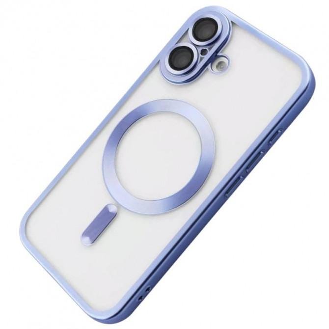 Силиконовый чехол SHINING with MagSafe для iPhone 17 Голубой-1