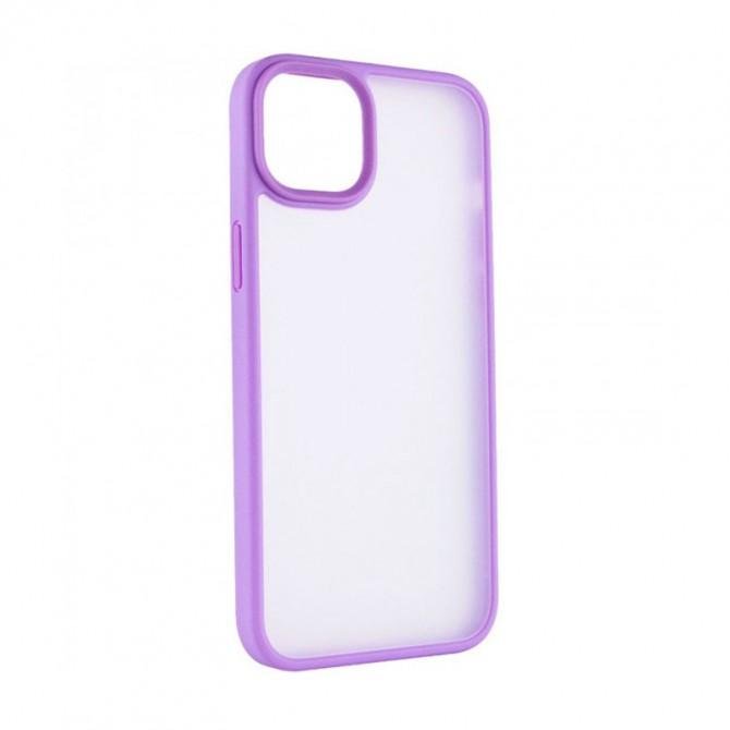 Чехол TPU+PC Metal Buttons для Apple iPhone 12/12 Pro (6.1") Светло Фиолетовый