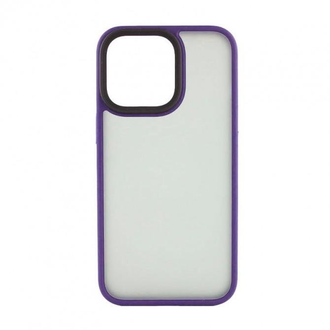 Чехол TPU+PC Metal Buttons для Apple iPhone 12/12 Pro (6.1") Темно Фиолетовый