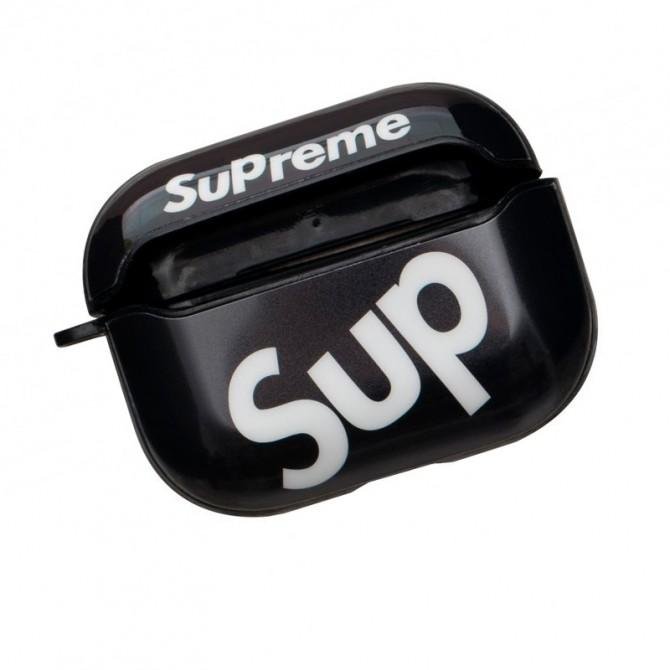 Чехол U-Like Glossy Brand Protective For Airpods Pro SUP Black-1