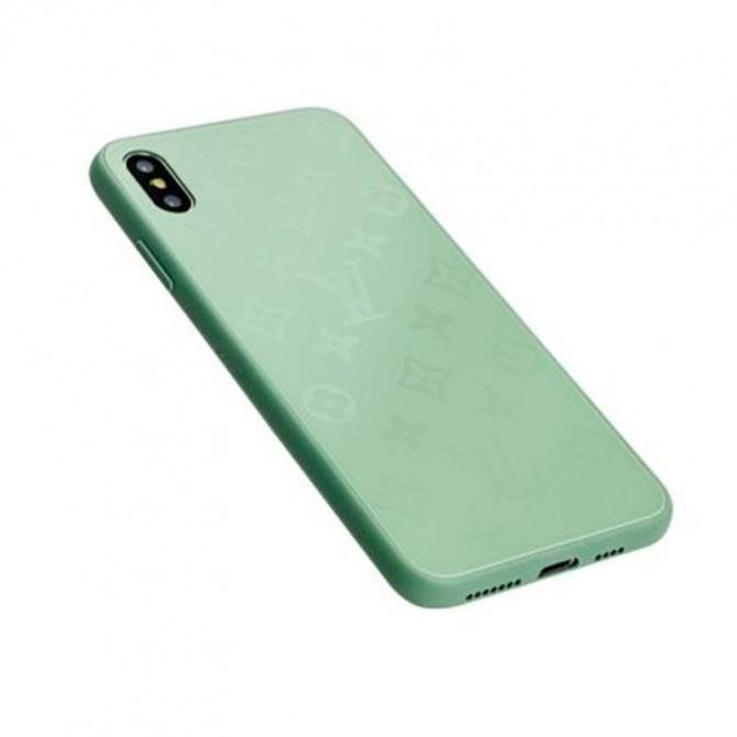 Чохол TPU Glass LV для iPhone Xs М'ятний-1