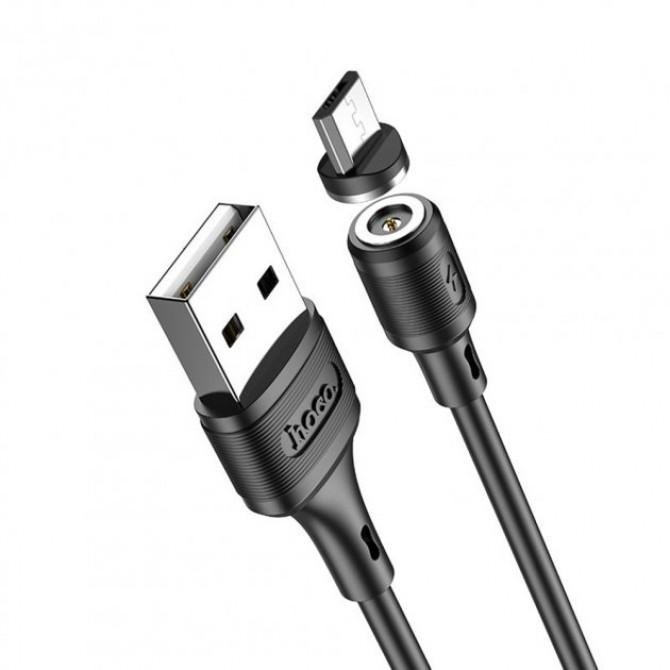 USB Cable Hoco X52 Sereno Magnetic Micro Black 1m-1