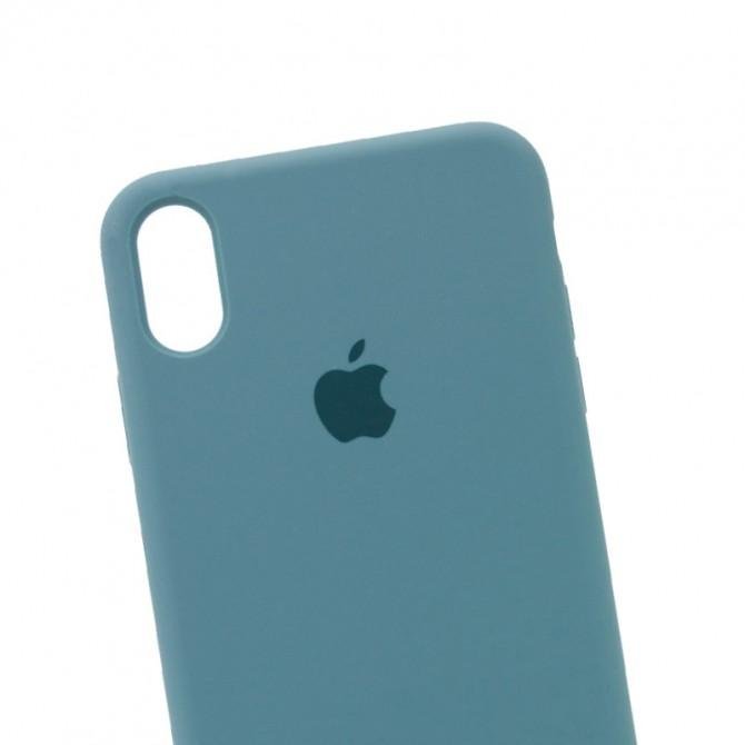 Оригинальный силиконовый чехол для iPhone Xr Хвойно Зеленый FULL-1