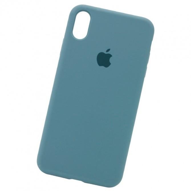 Оригинальный силиконовый чехол для iPhone Xr Хвойно Зеленый FULL-3