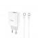 Мережевий зарядний пристрій 1USB Hoco C80A Plus +Type-C PD20W QC3.0 White
