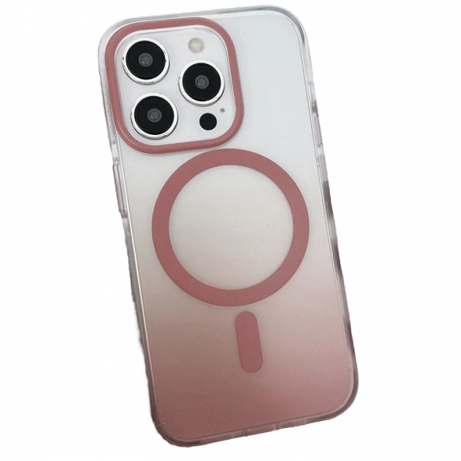 Чехол TPU+PC Shadow with MagSafe для Apple iPhone 16 Pro (6.3") Rose Gold-1